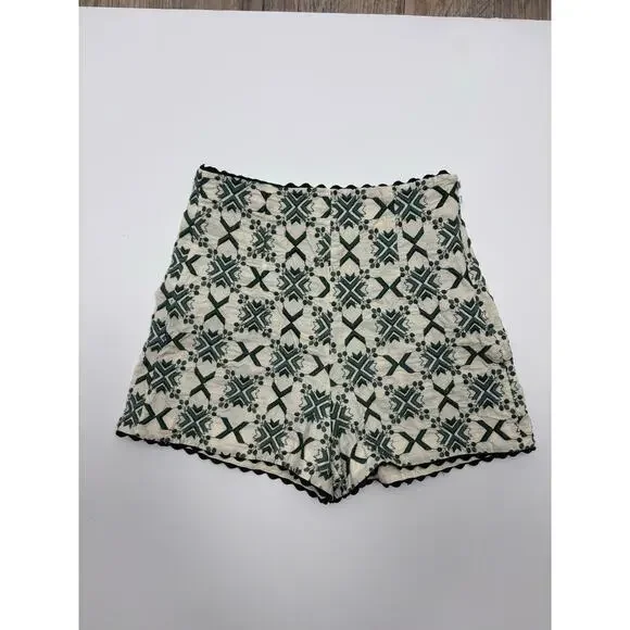 Zara Shorts Embroidered High Waisted Boho XS - Picture 2 of 10